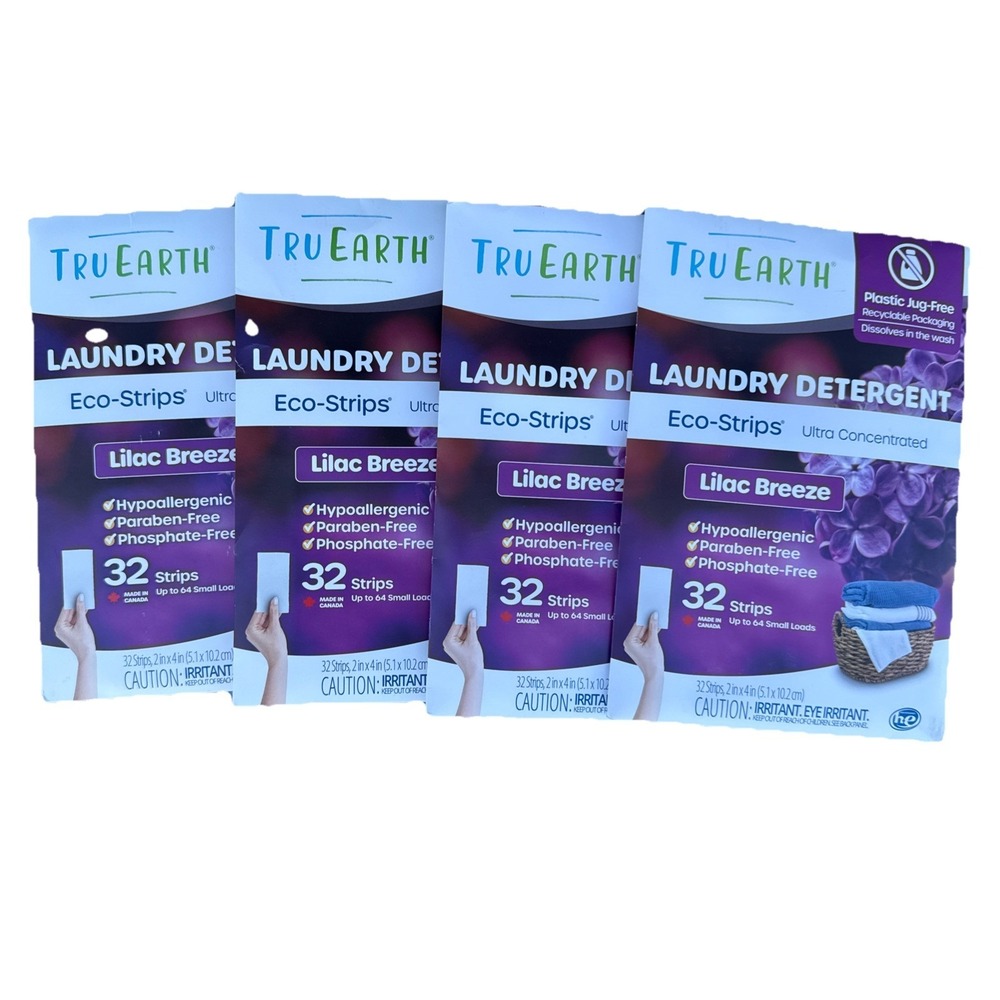 Tru Earth Laundry Detergent Sheets Lilac Breeze & Breeze 32 Pack Up‎ to 64 Loads